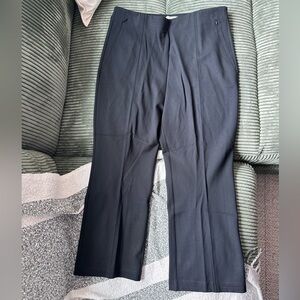 LOFT Black Petite Ponte Straight Pants